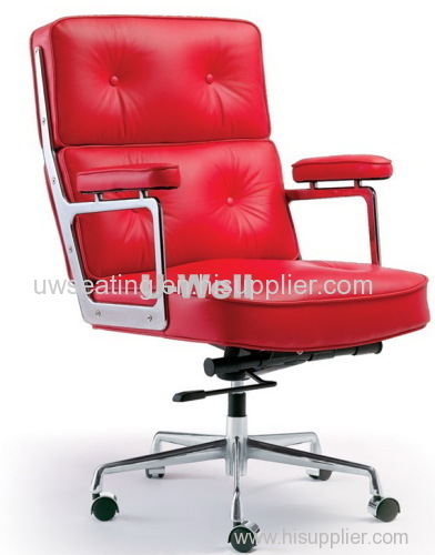 Supply for office furniture soft cushion with leather padded aluminum Eames chairs factory supplier prices