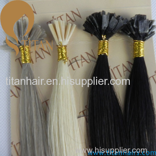 made in china human hair pre bonded keratin I tip hair extension