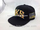 Black Acrylic Snapback Baseball Caps Hats with 3D Embroidered Letters