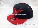 Custom Embroidered Snapback Baseball Caps Black Acrylic Hats for Man