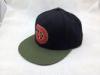 Retro Flat Peak Snapback Baseball Caps Promotional Big Head Hat Black / olive