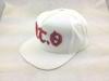 6 Panel White Cotton Snapback Baseball Caps Hats with 3D Embroidery