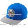 Flat Embroidery Blue Gray Snapback Baseball Caps for Leisure Apparel