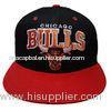 Black Red Cotton Snapback Baseball Caps Hats with Flat Embroidery