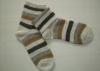 Knitted Organic / Cozy Striped Wool Socks Thermal For Ladies