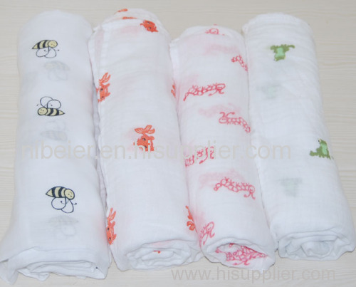 120cm*120cm 100% cotton baby muslin blanket baby swaddles