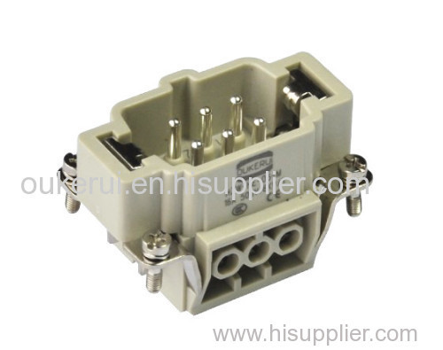 HE series 6 pins heavy duty industrial connectors