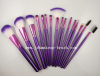 16PCS Duo Fiber Purpler Makeup Bruses Set