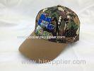 3D Embroidery Camouflage Cotton Baseball Cap Promotion Hat with Velcro