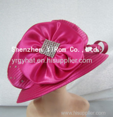 Dress hat satin ribbon hat cocktail hat kentucky derby hat ascot hat race hat