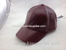 Fashion Mans Blank Brown Leather Baseball Caps Hat with Velcro Closure