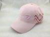 3D Embroidered Baseball Caps Pink Waterproof Hat with Velcro Closure