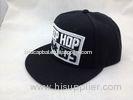 Black Snapback Hip Hop Baseball Caps Hats with 3D Embroidery for Adult