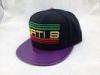 PU Leather Brim Snapback Hip-Hop Baseball Caps Hiphop Hats Puff Embroidery