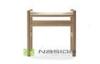 Nasida Outdoor Wegner Solid Wood Stool Replica with Manila Rope Seat Cushion