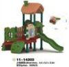 Outdoor Playground Facility Kids / Children Outdoor Plastic Playground Slide Equipment 6.9*3.6*3.5m