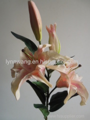 artificial lily decorarion flower PU material
