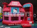 Red Color Inflatable Combos EN14960 / EN71-2-3 With Hello Kitty Theme