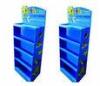 Light Duty 4 Tiers Blue Cardboard Display Shelves