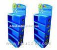 Light Duty 4 Tiers Blue Cardboard Display Shelves