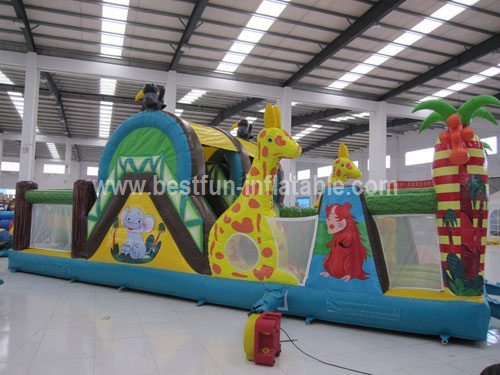 Amzing giraffe inflatable obstacle for sale