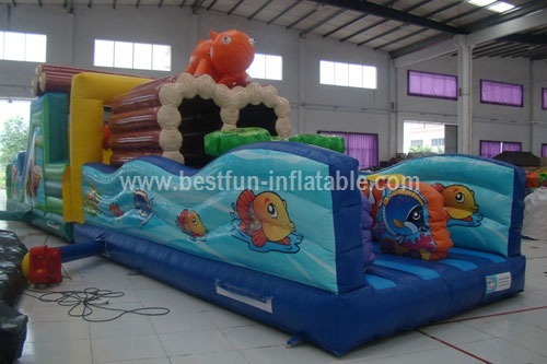 New design inflatable obstacle courses in oceanic style