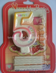 Birthday candle birthday candle factory direct suit 6 candles digital 6 torus