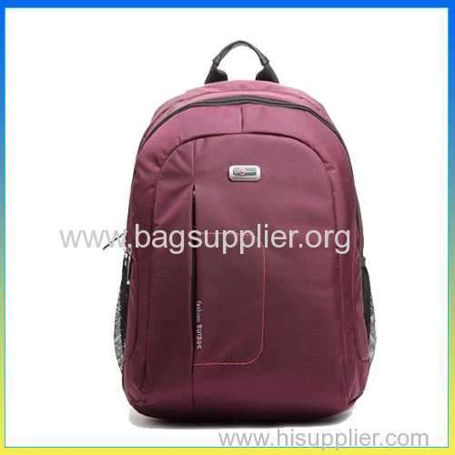 2014 new purple polyester fashionable laptop bags backpack for college