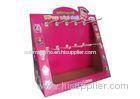 Pink Corrugated Cute Pop Cardboard Counter Displays fixtures ENCD002 with graphic design