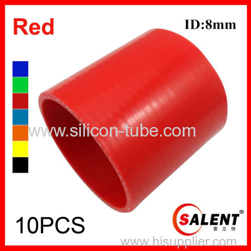 SALENT High Temp 4-ply Reinforced Straight Silicone Coupler Hoses ID 8mm