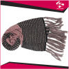 LADIES KNITTED SCARF WITH FRINGE