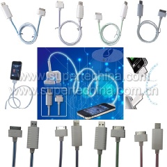 Visible Flowing Light Up Sync Cable Smart Charger For Apple iPhone/iPad/iPod