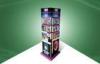 Four - face - show Cardboard Display Stand Floor Hook Display for 3D Poster Cards