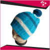 LADIES KNITTED BLUE BEANIE