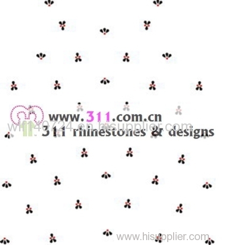 311 front hot-fix heat transfer rhinestone motif design2