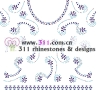 311 iron on pearl hot-fix heat transfer rhinestone motif design 2