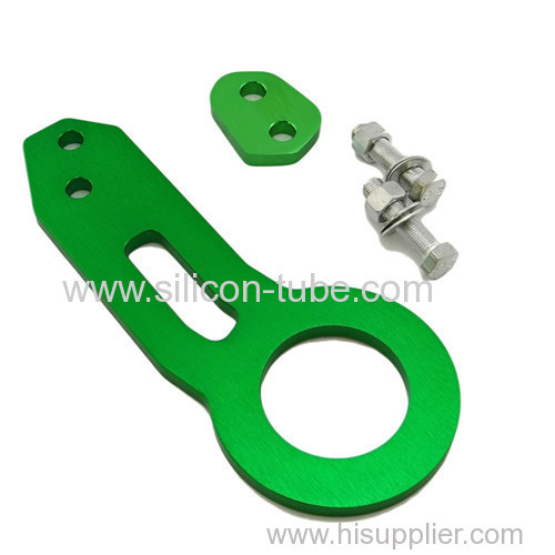 Green Anodized Billet Aluminum FRONT+REAR Towing Tow Hooks Kits Universal