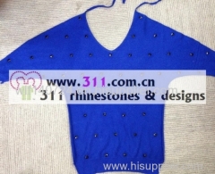 311 sweater iron on epoxy hot-fix heat transfer rhinestone motif design 2