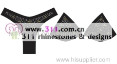 311 sweater iron on epoxy hot-fix heat transfer rhinestone motif design 1