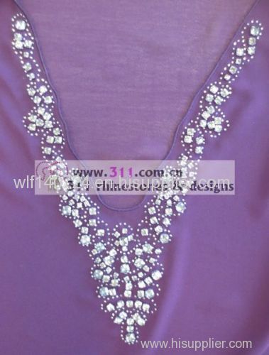 311-neckline-hot-fix heat transfer rhinestone motif design1