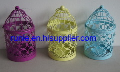 bird cage shape candle holders