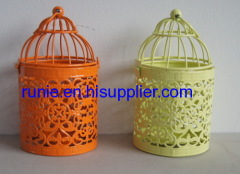 bird cage shape candle holders