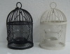 bird cage shape candle holders