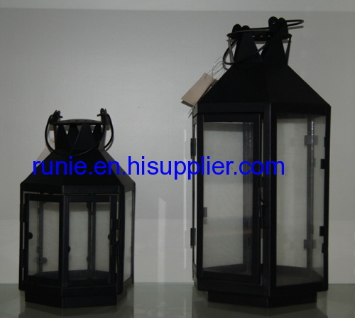 big metal lanterns candle holders