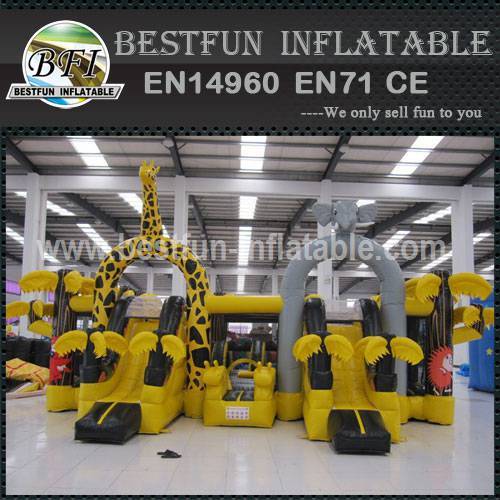 Giant popular zoo inflatable outdoor playground