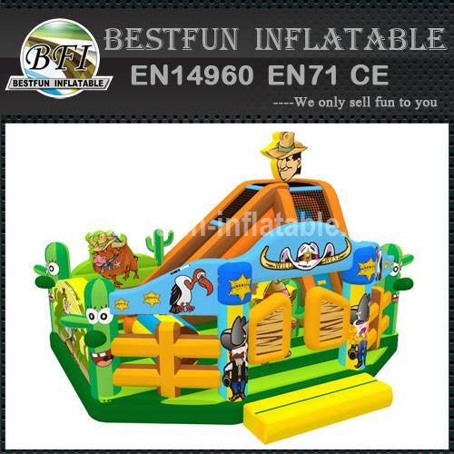 Inflatable cowboys amusement playground