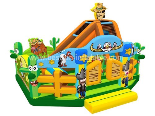 Inflatable cowboys amusement playground