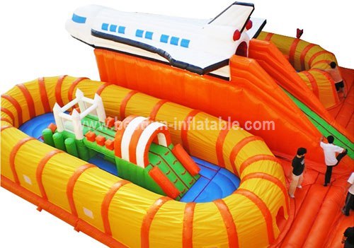 Commercial inflatable spaceship outdoor playground