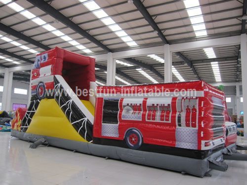 Inflatable firefighters theme playground
