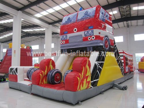 Inflatable firefighters theme playground